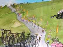 Andre-Mrowiec - Tour de France - akwarela  - 60x40
