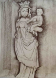 Rzeźba z Notre Dame de Paris - Ryszarda Łucja Jagielska - praca przygotowana z myślą o wystawie NOTRE DAME DE PARIS – 85ème exposition internationale AAA Ligne et Couleur w Paryżu